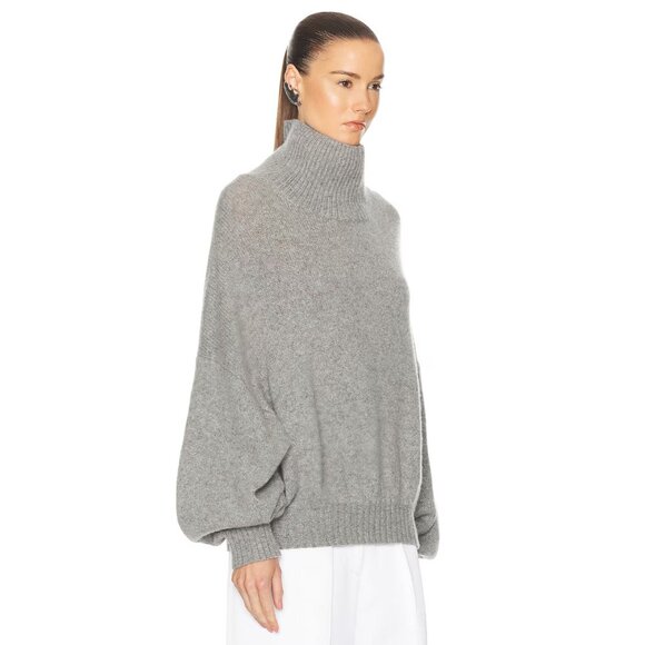 KHAITE Morris Cashmere Sweater in Granite Grey - Picture 4 of 6